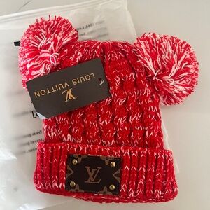 Red Kids Pom-Pom Hat